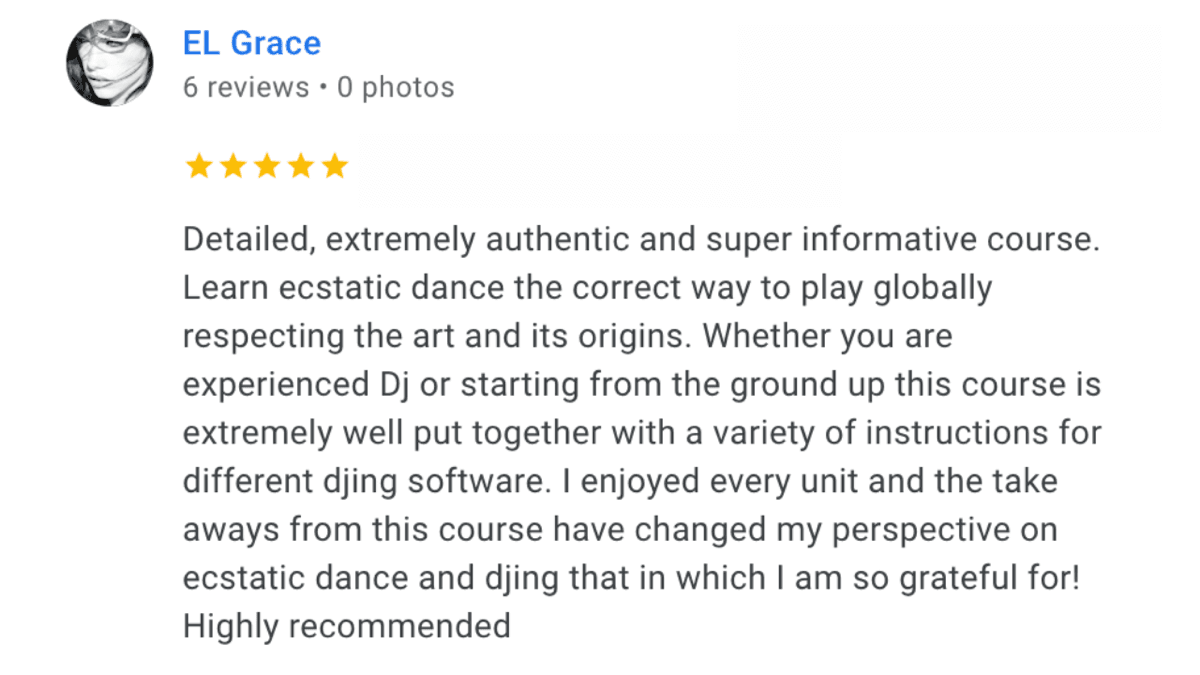 Een vijfsterrenreview van een student